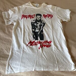 Bruno Mars White Graphic T-Shirt